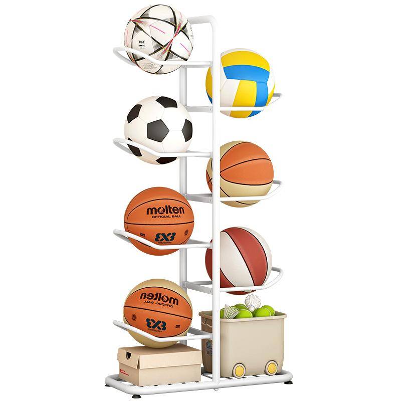 Children's ball storage rack household room basketball football volleyball placing shelves, toys, badminton storage baskets