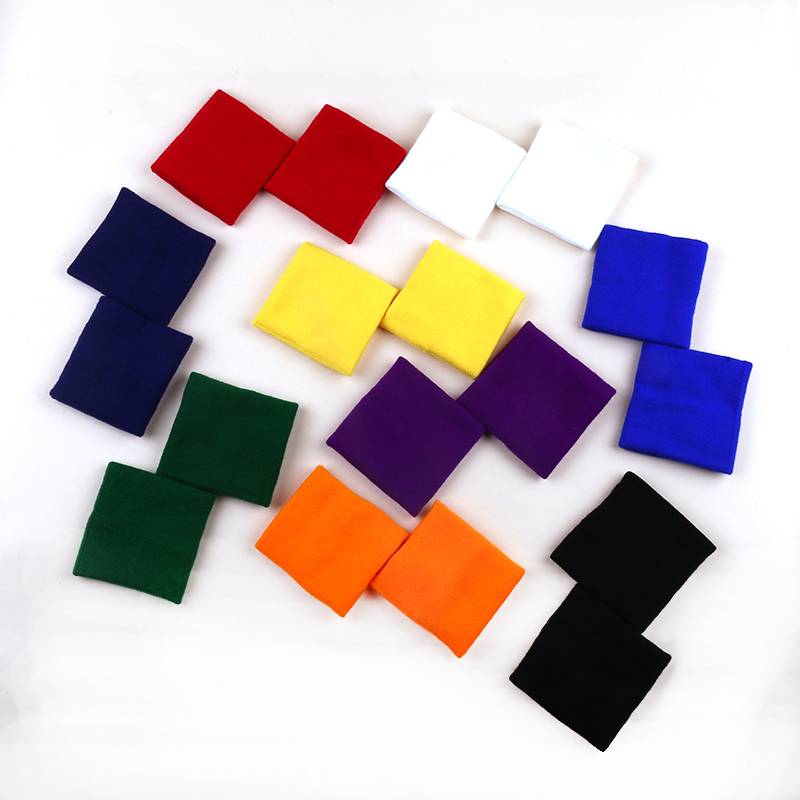 Pure -colored woolen wrist guard Korean version of hip -up fitness sports meeting. La cheerleading team performance children adult sweat sweat knitted protective gear