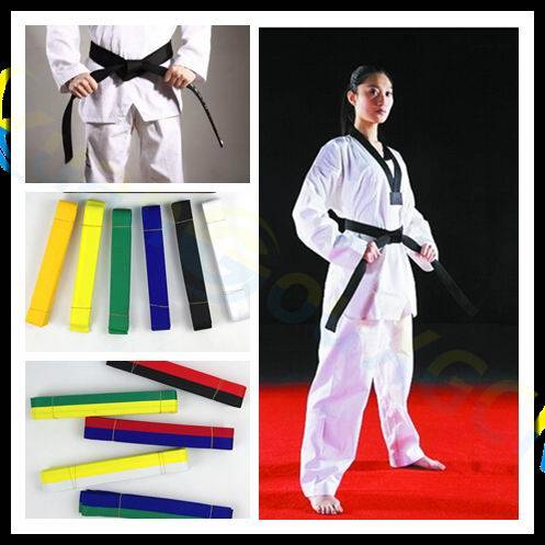 Children's adult Taekwondo belt cotton core band -grade belt color band -black karate judo belt accessories