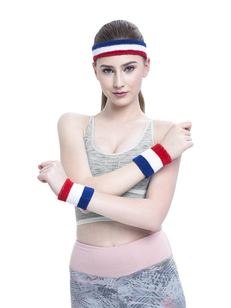 Sports wrist -care female fashionable header with men's basketball volleyball running sweat, sweat, sweat towel sprained wrist hairband