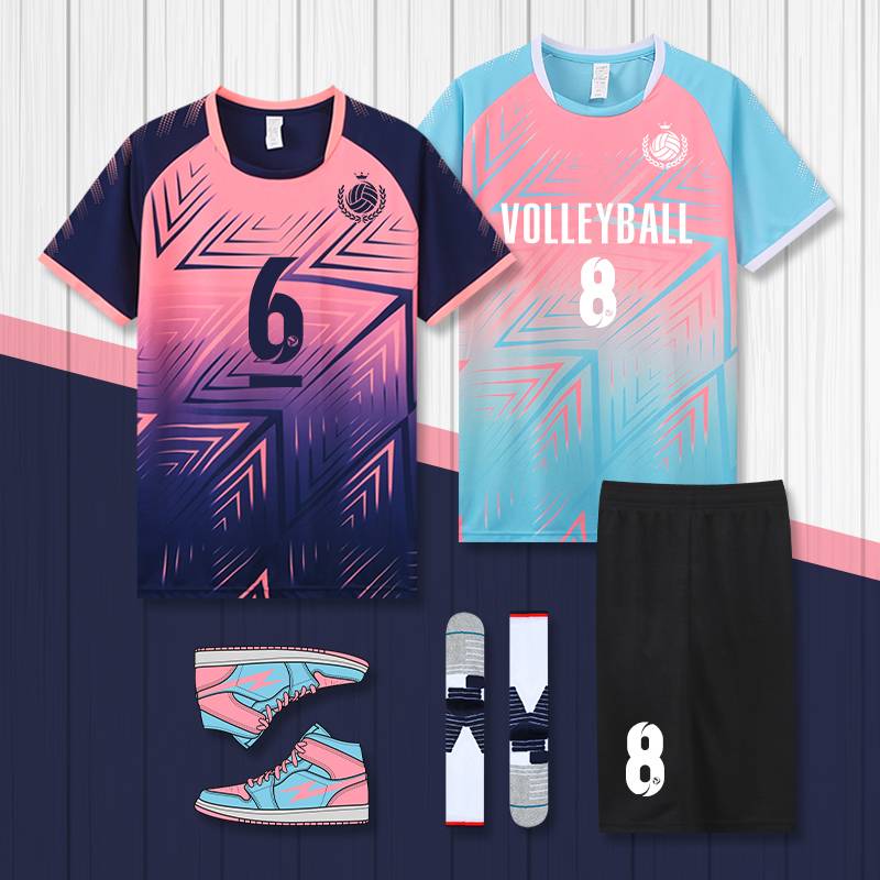 Karmi 2024 new volleyball suit, men's and women's customized fast dry breathable volley jersey team uniform printing words