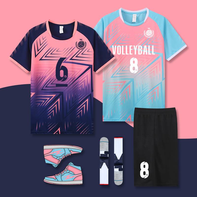 Karmi 2024 new volleyball suit, men's and women's customized fast dry breathable volley jersey team uniform printing words