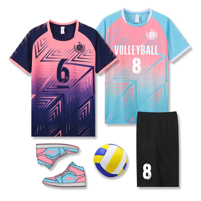 Karmi 2024 new volleyball suit, men's and women's customized fast dry breathable volley jersey team uniform printing words
