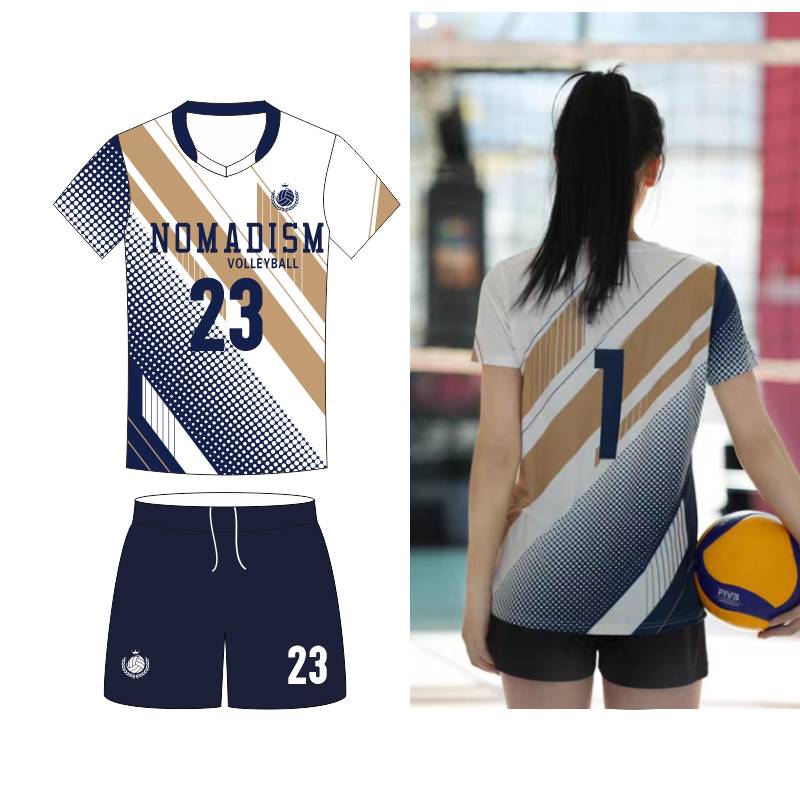 Digital printing all -round body DIY custom men's volleyball suit suit short -sleeved air volley jersey team quick dry sportswear