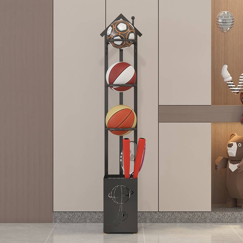 Home indoor simple basketball storage shelves children's ball placing placing shelf football volleyball sorting the storage basket
