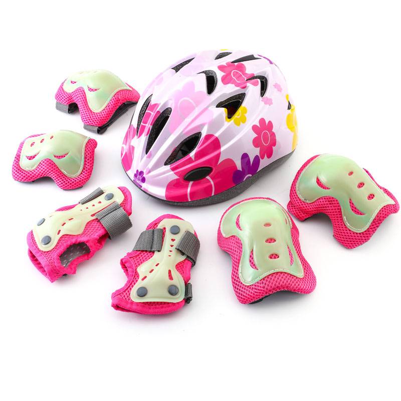 Professional wheel skate gear skates set children's helmet full set of adult balance bicycle luminous knee