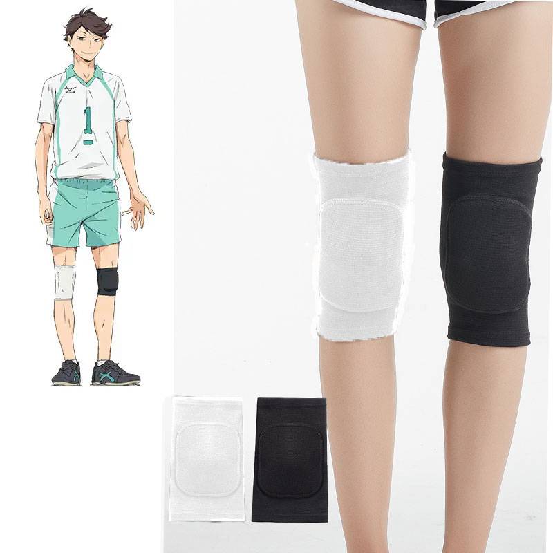 The knee pad is a white+one black