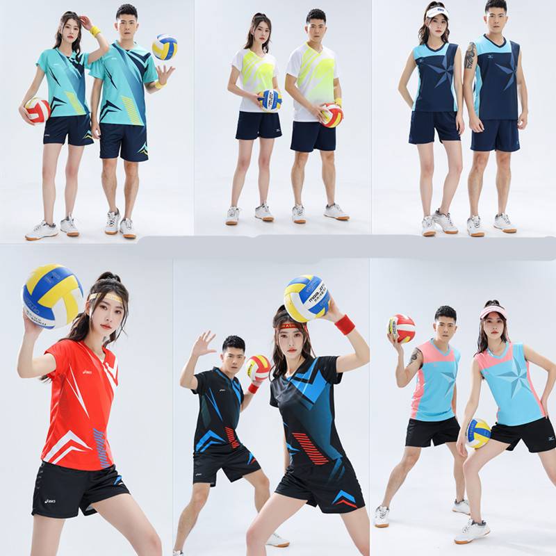 2024 new volleyball suits men's and women's custom printing competition team uniform speed dry air volleyball training jersey