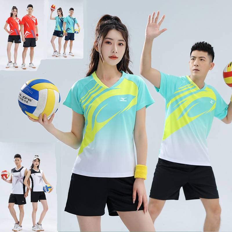 2024 new volleyball suits men's and women's custom printing competition team uniform speed dry air volleyball training jersey