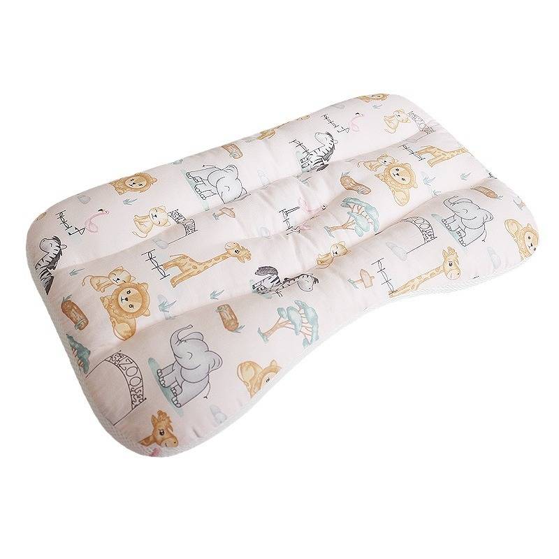 Children's partition neck pillow 0-3-6-12 years old A cotton cotton antibacterial children's pillow four seasons universal baby pillow