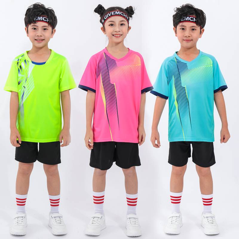 A new Ping-Pong tennis suit for boys and girls with short-sleeved dry-stamps for jump ropes