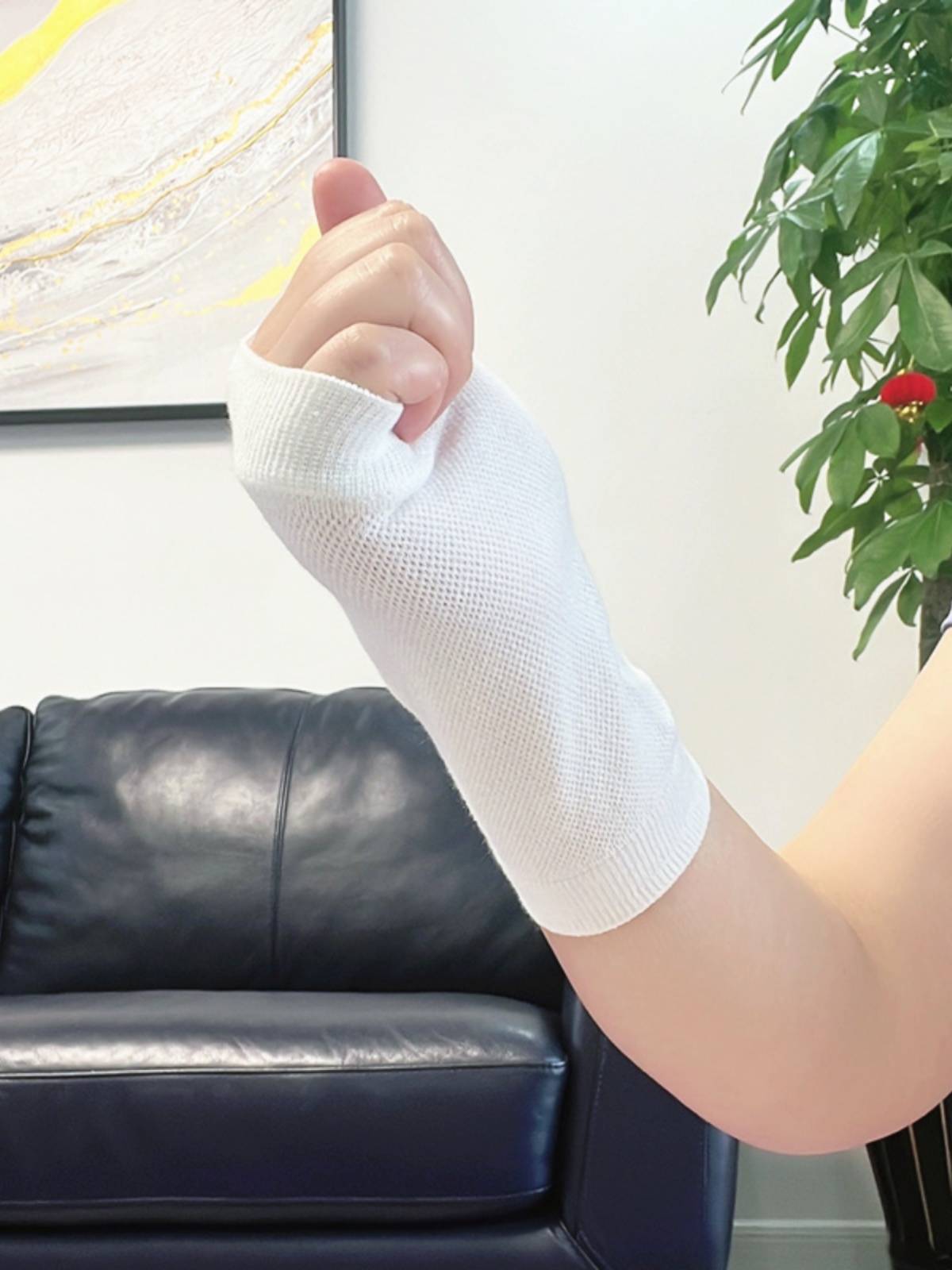 Summer ultra -thin elbow protection men's and female sports badminton badminton yoga arm covered wrist, ankle, warm knitted knitted cotton