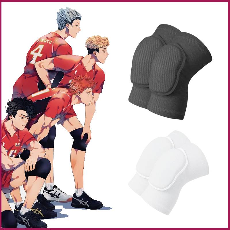 Volleyball boy cos knee padding sports dance dance dancing dancing skating skating black and white knee elbow
