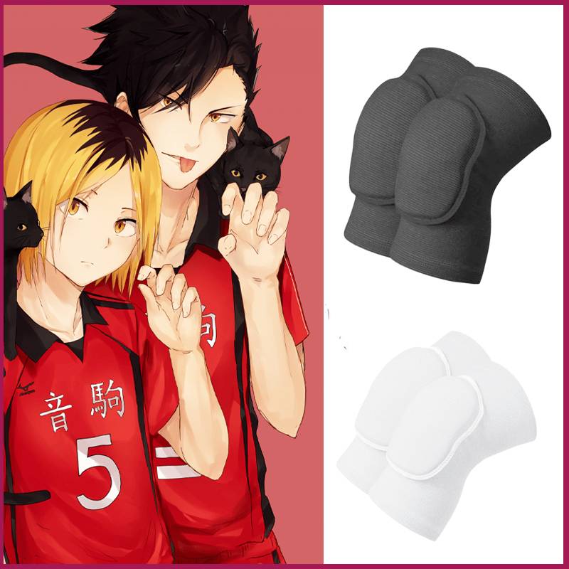 Volleyball boy cos knee padding sports dance dance dancing dancing skating skating black and white knee elbow