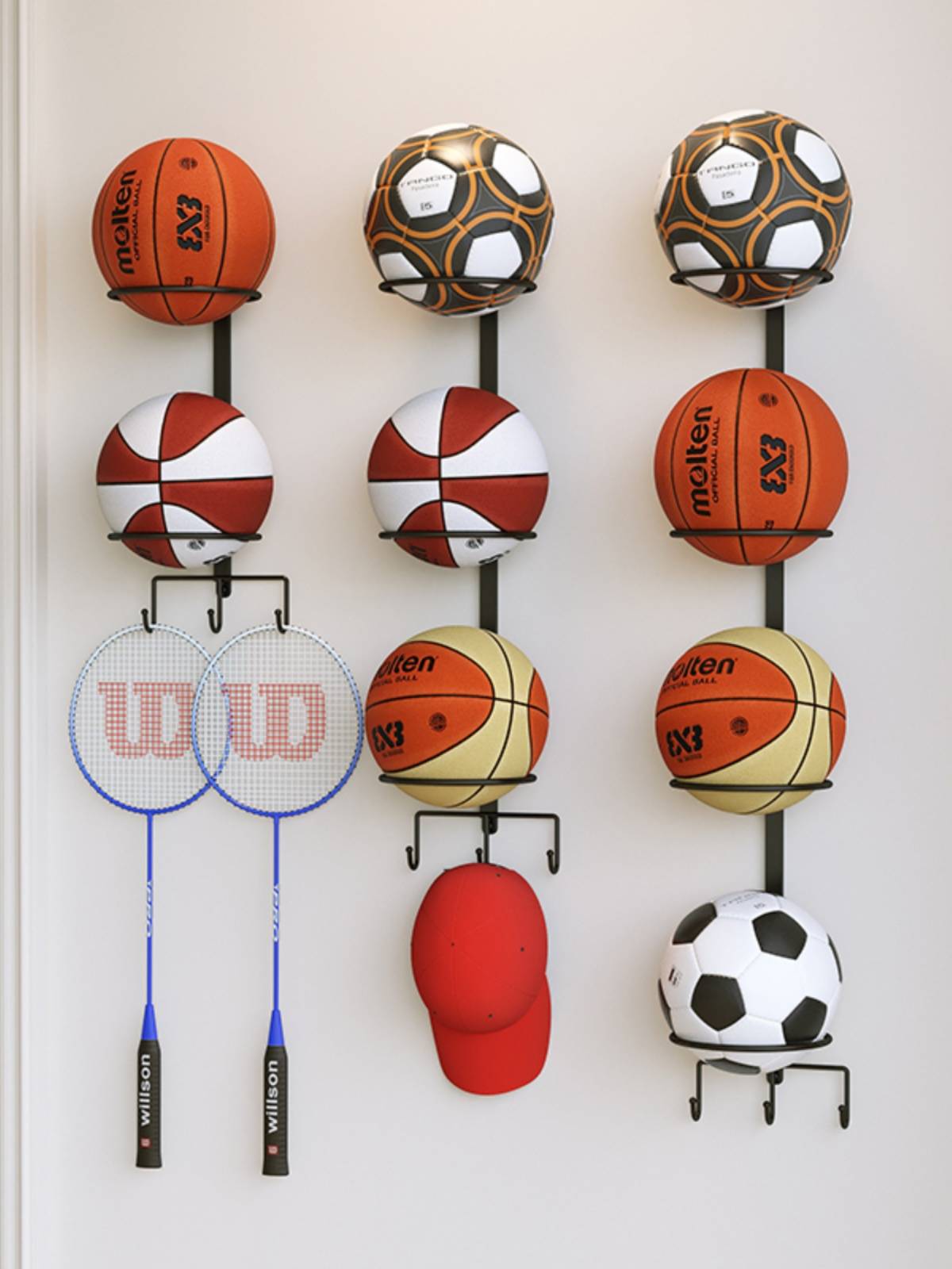 Kindergarten -free simply basketball storage rack indoor household children's feather foot volleyball placing shelf