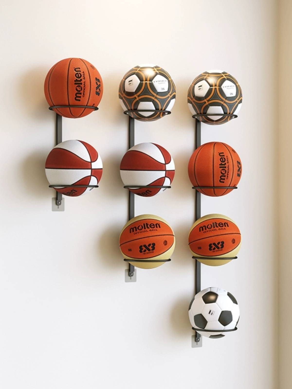 Kindergarten -free simply basketball storage rack indoor household children's feather foot volleyball placing shelf