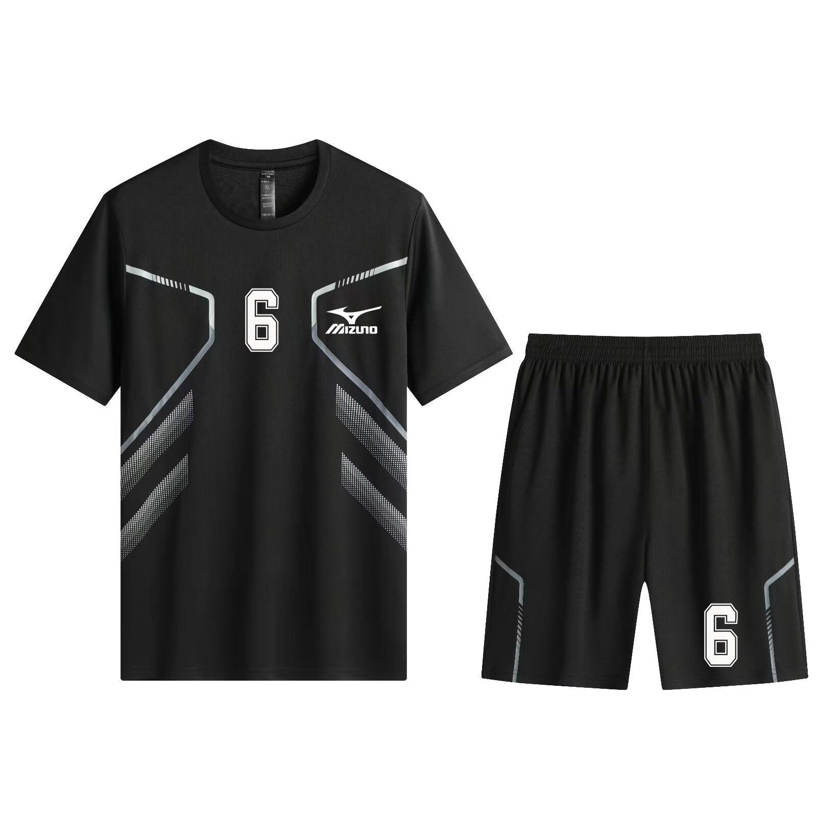 Ice silk short -sleeved volleyball uniform men's and women's sets of summer sports fitness, breathable fast dry clothes volleyball team uniform team