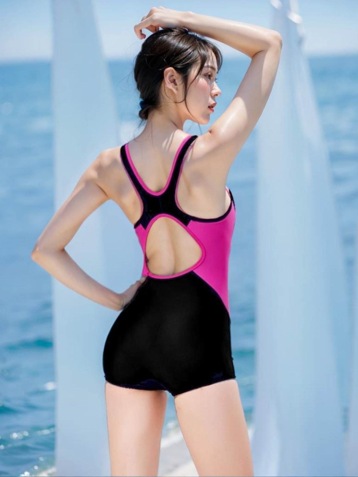 Swimming suit for girls in bathing suit flattened by 2024 new swimming pool specialty