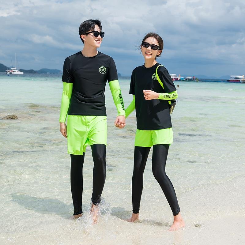 Korean submersible divesuits dry tan-proof jellyfish, long-sleeved, long-sleeved swimsuits for men and women