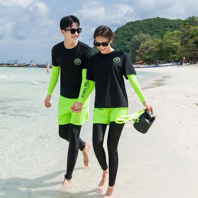 Korean submersible divesuits dry tan-proof jellyfish, long-sleeved, long-sleeved swimsuits for men and women