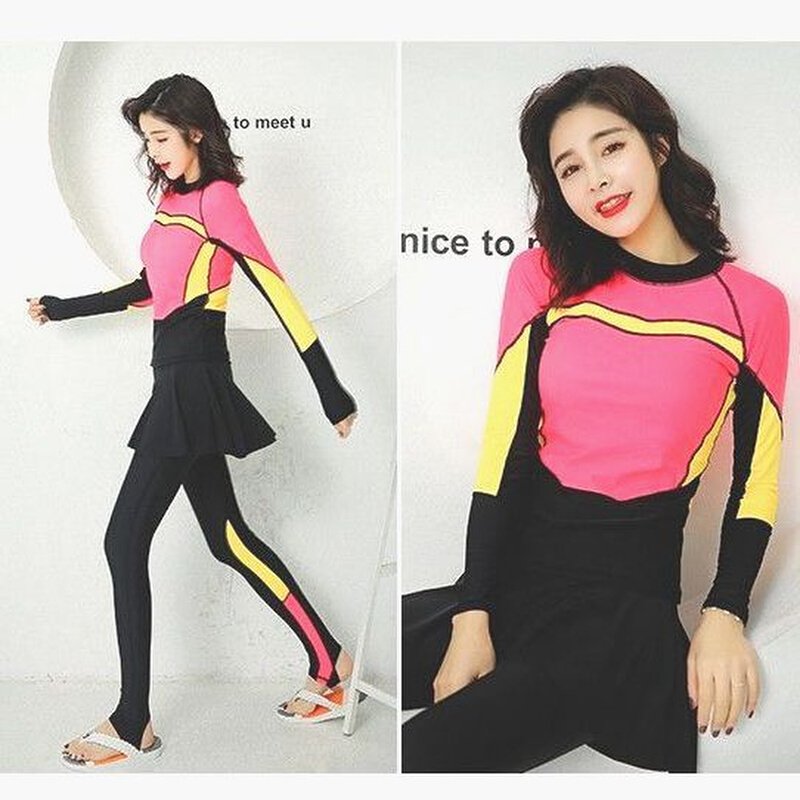 JELLYFISH SUIT, SUNSCREEN BATHING SUIT, SCUBA DIVE SUIT, KOREAN LONG K-CROTCH, SQUIRMING SUIT