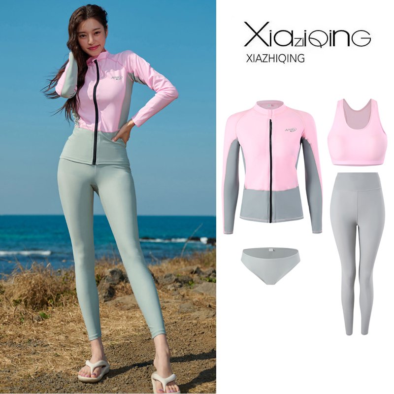 Korean divesuits for couples with long-sleeved swimsuits to dry-swam with jellyfish