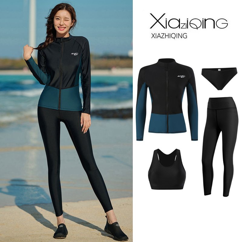 Korean divesuits for couples with long-sleeved swimsuits to dry-swam with jellyfish