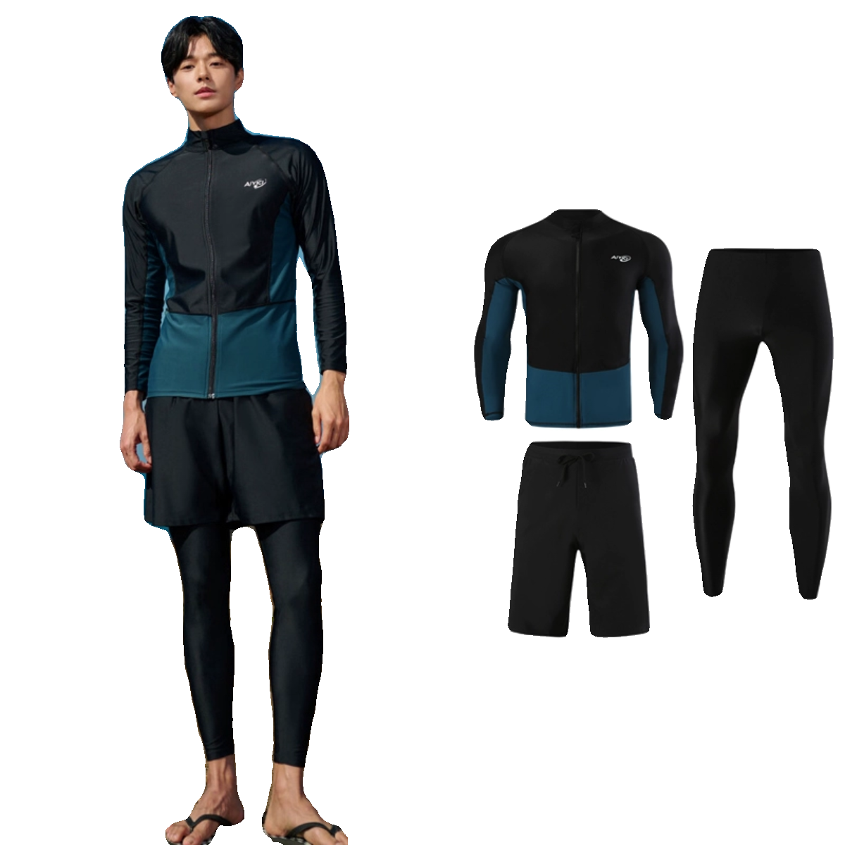Korean divesuits for couples with long-sleeved swimsuits to dry-swam with jellyfish
