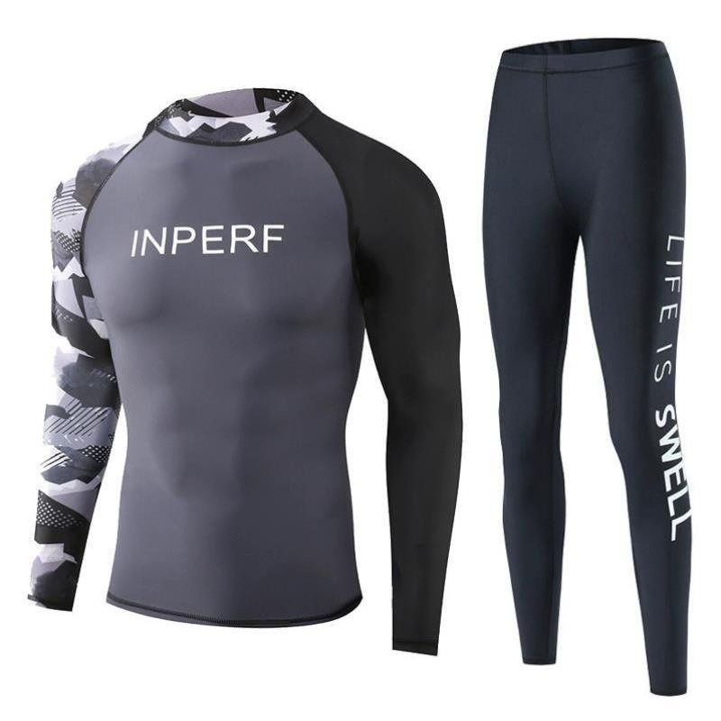 Swimming suit suit, long-sleeved bathing suit, hot spring sunproof, dry bathing suit