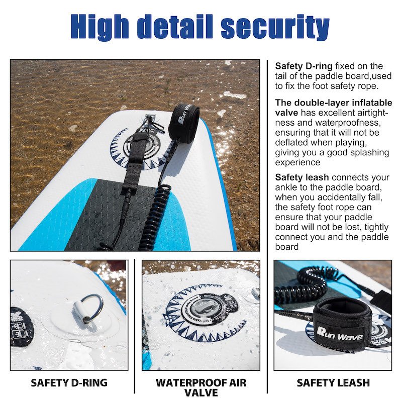 Inflated surfboard oars, rowboards, skateboards, standing surfboards, yoga boards