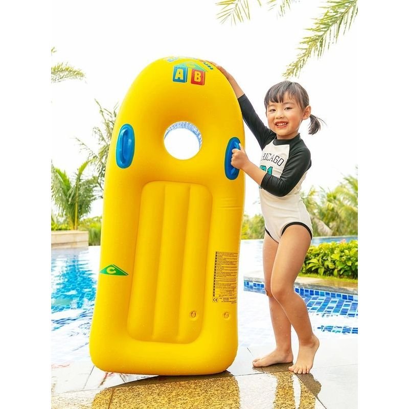 Swimming board pool for children swimming on the seaside of the swimming pool