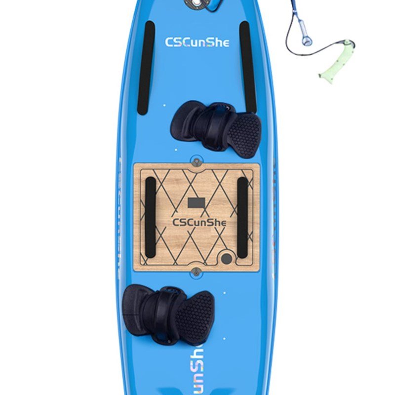 A BEACH BEACH ELECTRIC SURFBOARD STATION WITH A HIGH D-SPEED POWERBOARD PORTABLE SEASIDE SURFBOARD