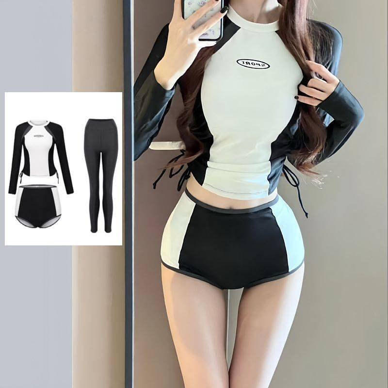 Diving suit female long-skinned, Korean surfer, jellyfish student in the sunscreen spring swimsuit