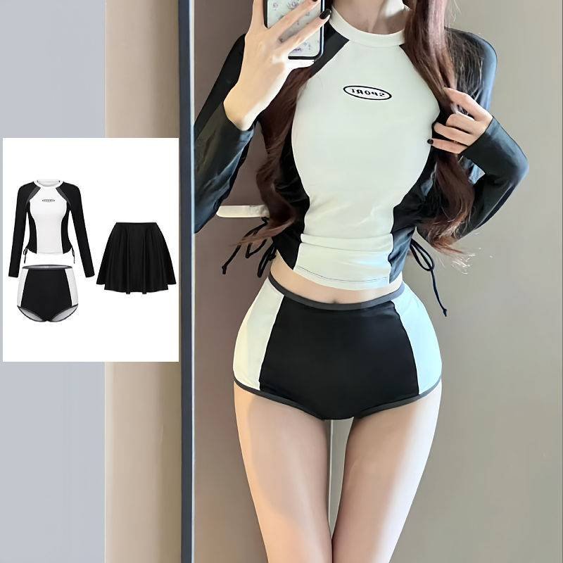 Diving suit female long-skinned, Korean surfer, jellyfish student in the sunscreen spring swimsuit