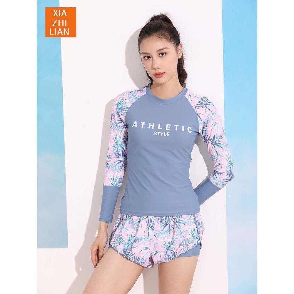 Korean ladies with adult swimsuits, long-sleeved long-sleeved swimsuits