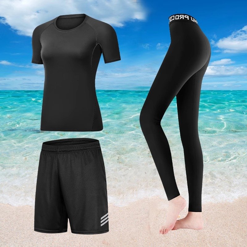 Swimming in shorts, long pants, large size bathing suit