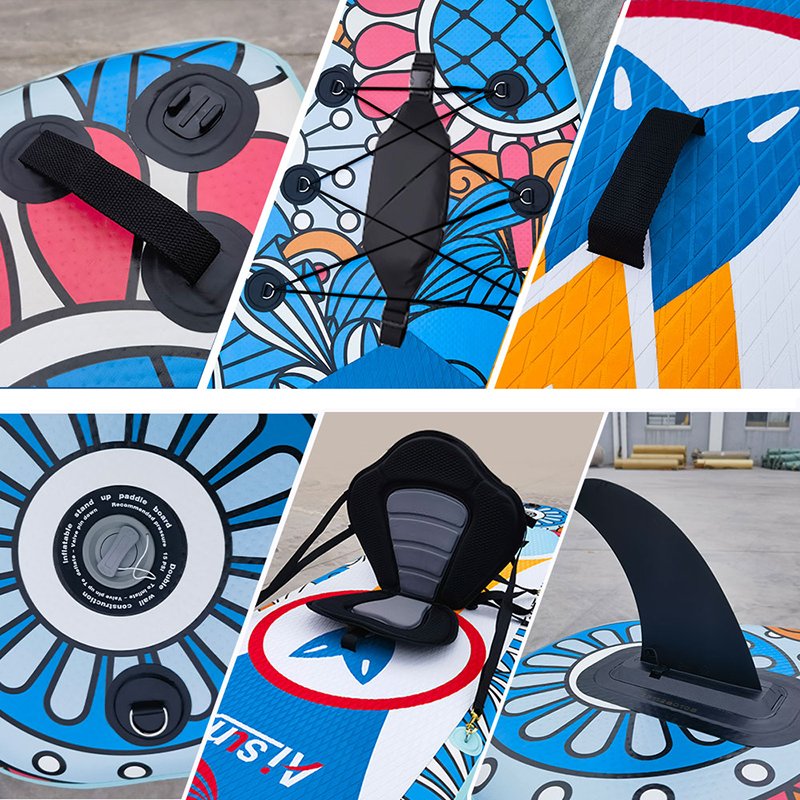 PUMPBOARD, STAND-UP INFLATABLE SUPBOARD DOUBLE-SCORTED SURFBOARD, WATER-SPEED YOGA FLOUNDER