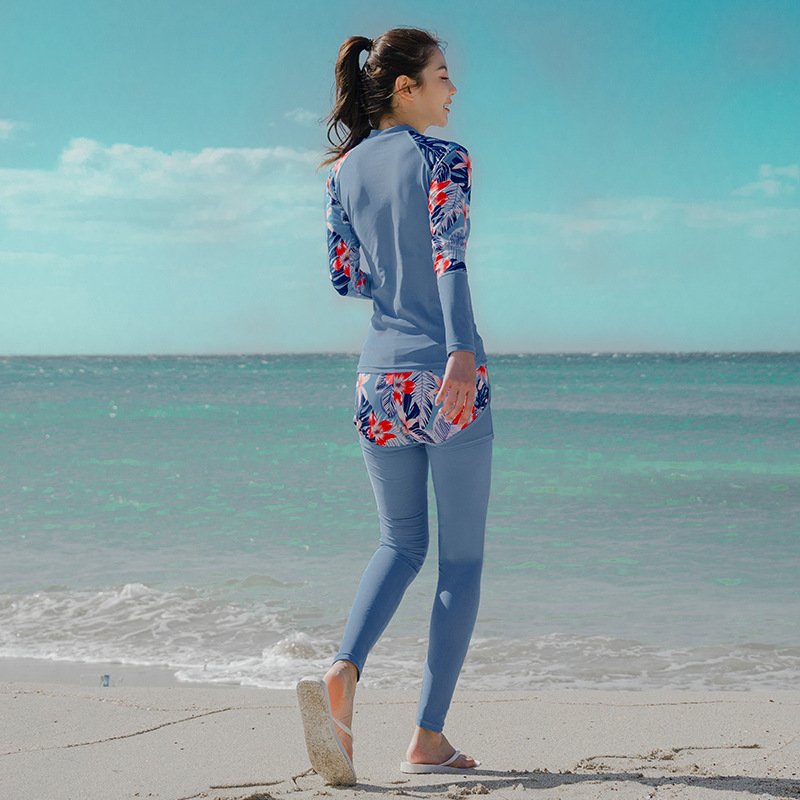 2021 new women's swimsuits, 3 pairs of tan-proofs, dive and surf