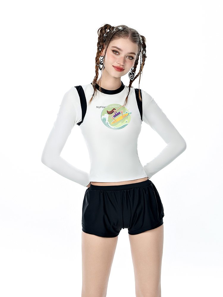 AYSTUDIO'S NEW SUBDIVISION SWIMSUIT SPORTSWOMEN'S LONG-SLEEVED, SUN-PROOF, THIN SPRING DRY SURFING SUIT