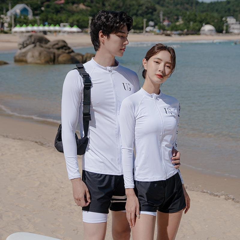 202 new men's and women's swimsuits, skin-skinned sports students, wet-diving mother's suit