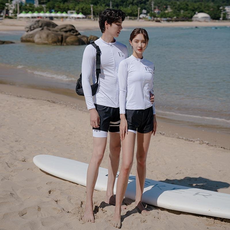 202 new men's and women's swimsuits, skin-skinned sports students, wet-diving mother's suit