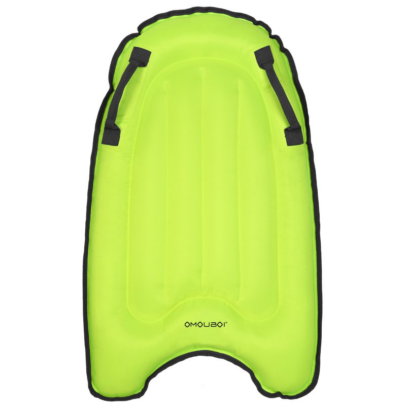 Out-of-the-door swimming of inflatable surfboards, with adult children floating all over the bed and surfing by the sea, can fold