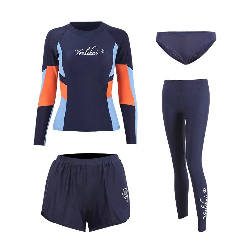 A new Korean-style long-sleeve swimsuit, a flat-angled diving suit, surfing in the hot springs