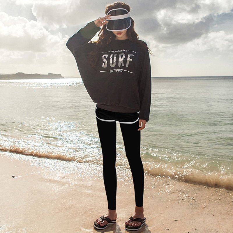 Korean Diving Service Females Long-sleeved Fugitive Seats Swimsuit Swimsuits Dry Swimming suit