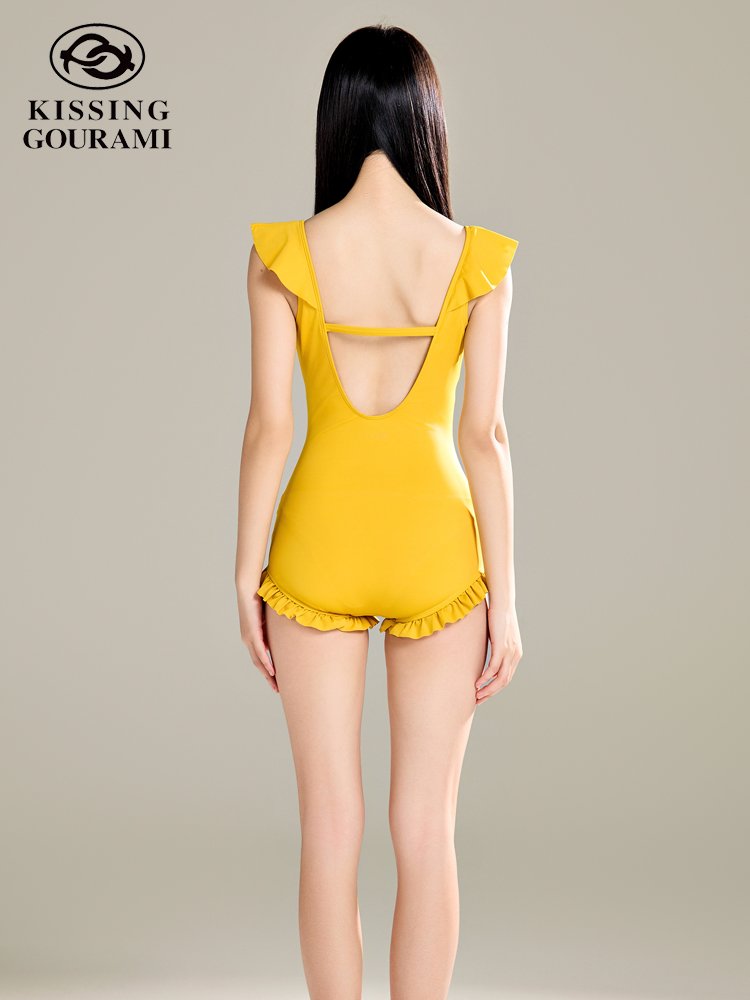 KISSINGGOURAMI YELLOW SPORTS HUSK WOMEN FEEL THIN AND BACK-SWAMING