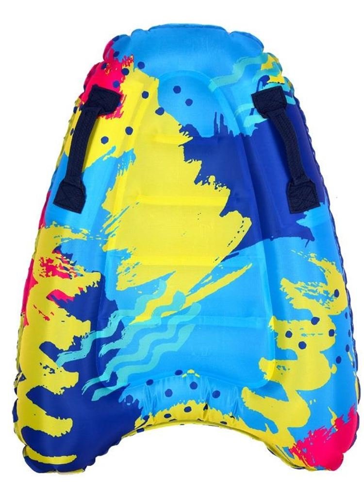 Children's surfboards are inflated by the sea, and they're swam and skating