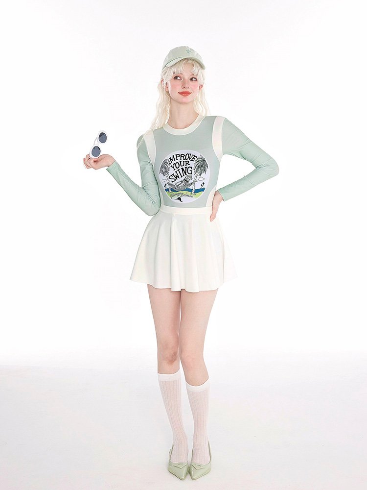 Fake cat, 2024 new dopamine for spa girls, long-sleeve sunscreen surfing suit