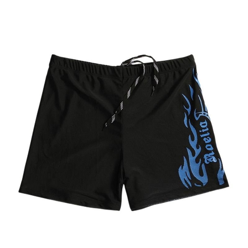 The big boy in the bathing suit drys the beach pants