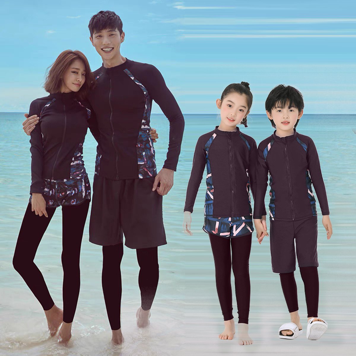 My son's scuba suit, long sleeves, sunproof, dry-swam-swam-swam suit for a baby with a jellyfish