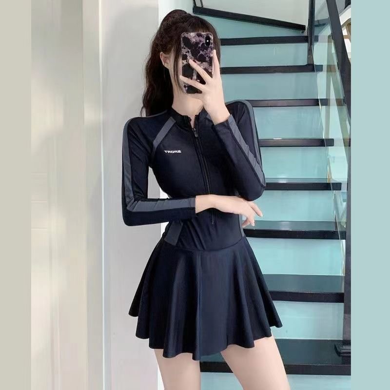 New dress, little Qingxiang lady swimsuit, long-skinned student spa swimsuit